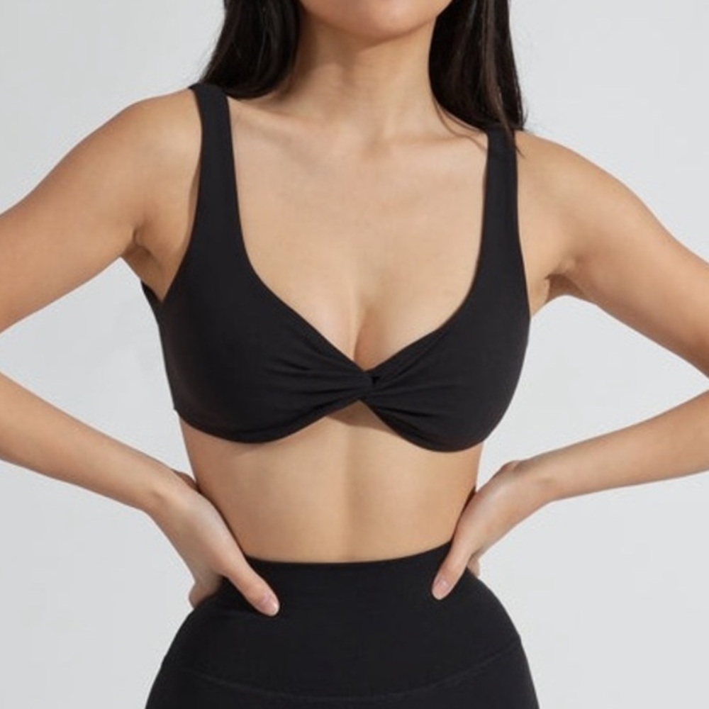 BuffBunny Black Twist Front Bra